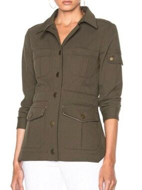 Veronica Beard Olive Green Military Field Jacket